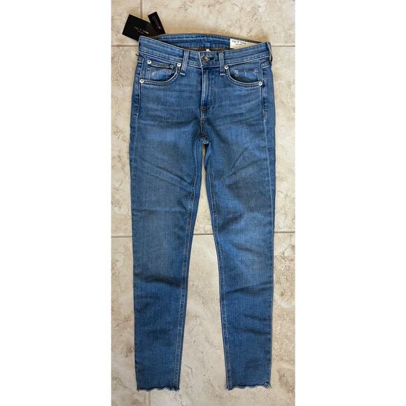 Rag & Bone NWT CATE Mid rise ankle skinny 25 NWT raw hem - Picture 2 of 9